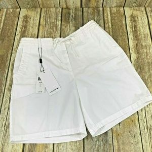 Lacoste White Shorts Button and Drawstring 100% Co